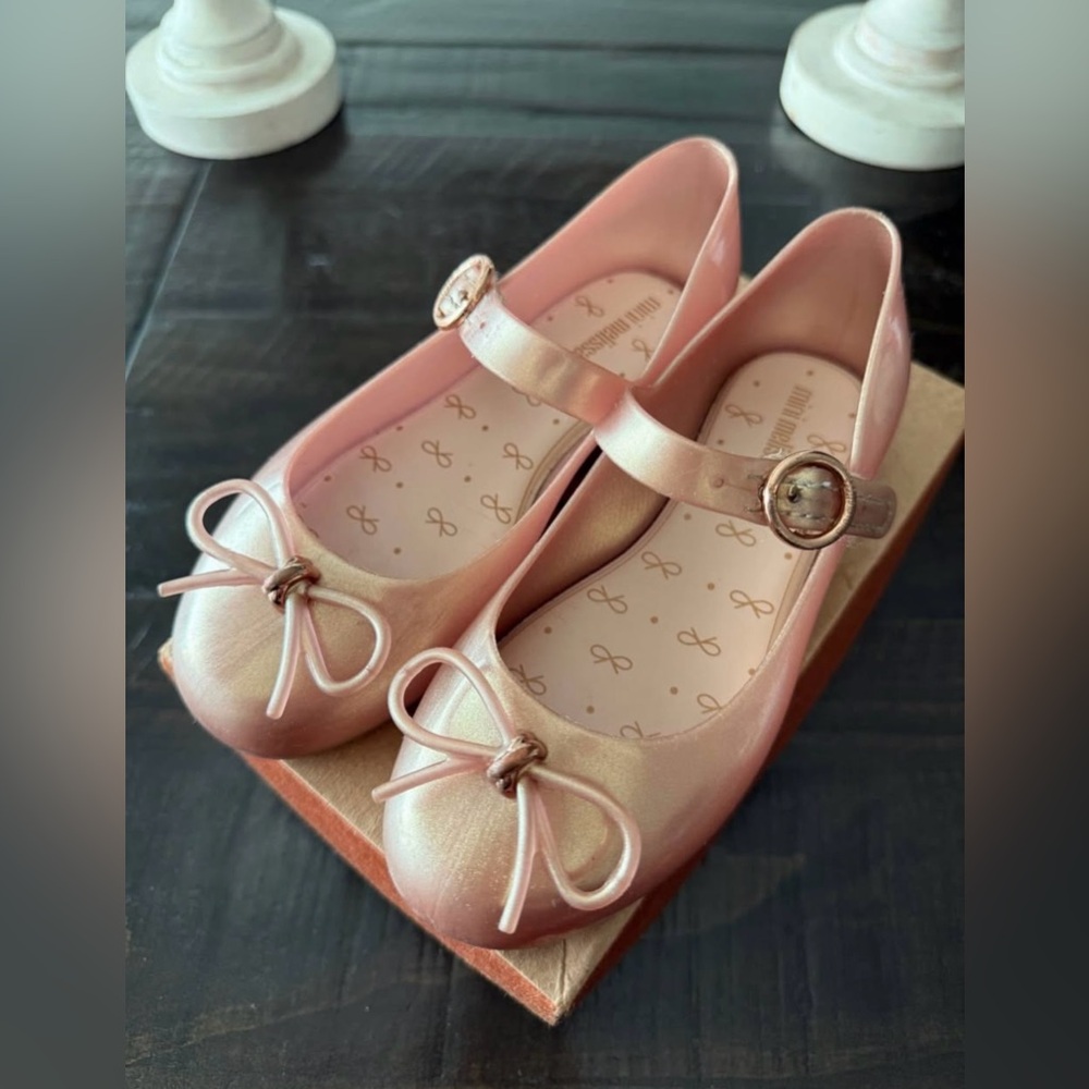 Mini Melissa Shimmering Pink Dress Shoes